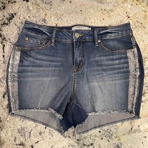 Torrid Denim Shorts with Metallic Stripes